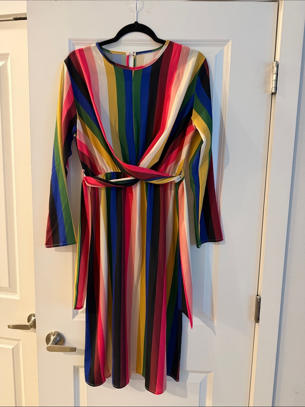 Multicolor Striped Knot-Waist Dress - Women has a few snags on it